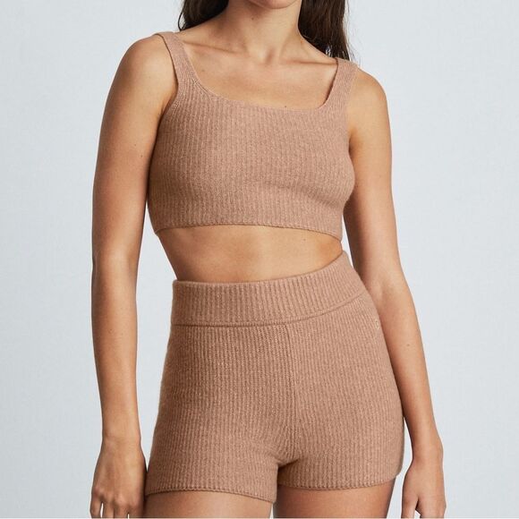 Everlane The Cozy-Stretch Tank In Camel Size Medium Wool Blend NWT - Picture 2 of 9